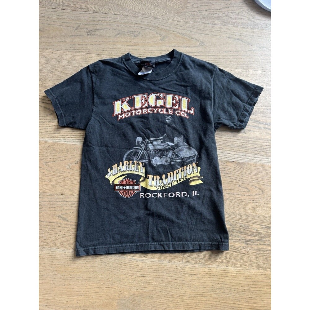 y2k Harley Davidson Vintage T Shirt Rockford Illinois Small